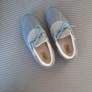 JBU Gray and Blue Winter Rain Boots